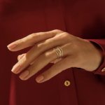 Wavy Rows Gold Ring: 18K Solid Gold Wire Statement Ring for Women