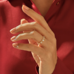 Dainty Crown Stacking Ring | Tiny Natural Diamond Alternative Wedding Ring | Tiara Ring - Image 3