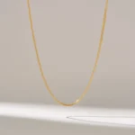 Oval Chain Necklace | 18k Solid Gold Chain | 2.5MM Minimalist Layering Necklace - Image 2