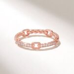 Open Link Band Ring | Slim Link Chain Marriage Ring Women - Image 6