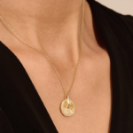 Scorpion Pendant Necklace, 14k Solid Yellow Gold Anima Charm, Coin Necklace