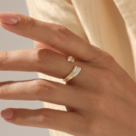 Pave Natural Diamond Cuff Wrap Ring | 18k Gold Statement Ring | Solid Gold Open Wedding - Image 3