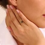 18K Solid Gold Smoky Gray Toi et Moi Ring