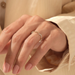 18K Solid Gold Pave Diamond Zigzag Ring