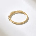 Round Alternating Natural Diamond Ring | 1.30MM Slim Marriage Ring | Tiny Natural Diamond Ring - Image 7