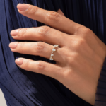 Natural Diamond Crown Stackable Ring: Unique 18K Solid Gold Bridal Ring for Women - Image 3