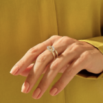 Pave Natural Diamond Unique Knot Ring | Two Rows Bold Ring Women