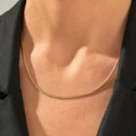 Oval Chain Necklace | 18k Solid Gold Chain | 2.5MM Minimalist Layering Necklace - Image 3