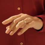 Unique Cigar Wedding Band | 18k Gold Wide Squares Ring | Solid Gold Thick Band