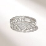 Natural Diamond Bold Cuban Links Wedding Band | 14k Solid Gold Matching Chain Ring - Image 6