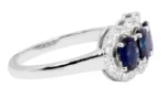 14K Solid Gold Blue Sapphire Ring - Image 2
