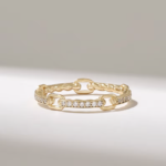 Open Link Band Ring | Slim Link Chain Marriage Ring Women - Image 2