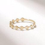 18K Solid Gold Diamond Wedding Ring - Image 4