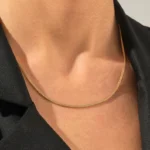 Oval Chain Necklace | 18k Solid Gold Chain | 2.5MM Minimalist Layering Necklace