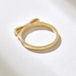 Pave Natural Diamond Ribbon Ring: 14k Solid Gold Designer Band for Women - Image 7
