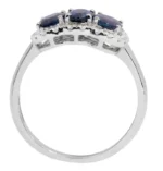 14K Solid Gold Blue Sapphire Ring - Image 3