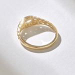 18k Gold Bezel Natural Diamond Ring: Solid Gold Oval Solitaire for Engagement Proposal - Image 7