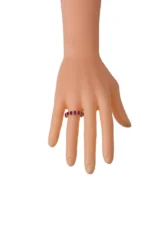 14K Solid Gold Oval-Cut Ruby and Diamond Eternity Band Ring - Image 4