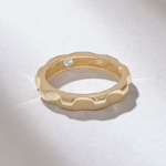 Solo Natural Diamond Ring | 3.50MM Minimalist Bezel Band | Simple Stacking Ring Women - Image 7