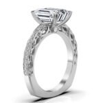 18k Solid  Gold 2.3ct Solitaire Moissanite Diamond Engagement Ring - Image 2