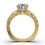 18k Solid  Gold 2.3ct Solitaire Moissanite Diamond Engagement Ring - Image 9