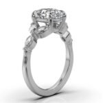 18K Solid Gold 2.6ct Oval Shape Moissanite Diamond Engagement Ring - Image 3