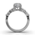 18K Solid Gold 2.6ct Oval Shape Moissanite Diamond Engagement Ring - Image 5