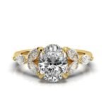 18K Solid Gold 2.6ct Oval Shape Moissanite Diamond Engagement Ring - Image 6