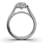 18K Solid Gold 2Ct Solitaire Moissanite Engagement Ring - Image 5