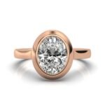18K Solid Gold 2ct Solitaire Moissanite Diamond Engagement Ring
