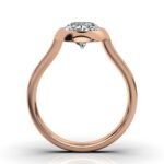 18K Solid Gold 2ct Solitaire Moissanite Diamond Engagement Ring - Image 3