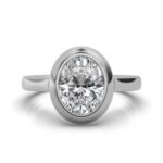 18K Solid Gold 2ct Solitaire Moissanite Diamond Engagement Ring - Image 4