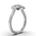 18K Solid Gold 2ct Solitaire Moissanite Diamond Engagement Ring - Image 5