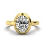 18K Solid Gold 2ct Solitaire Moissanite Diamond Engagement Ring - Image 8