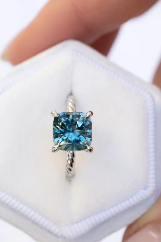 14k solid gold 3 ct montana sapphire solitaire engagement ring ms 71 2