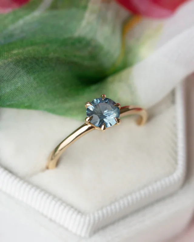 14k solid gold aqua blue montana sapphire solitaire engagement ring ms 95 1