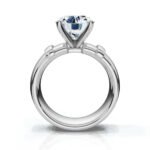 18K Solid Gold Bold Moissanite Diamond Engagement Ring - Image 5