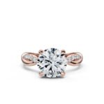 14K Solid Gold Infinity Moissanite Diamond Engagement Ring - Image 7
