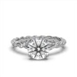 14K Solid Gold Moissanite Diamond Engagement Ring - Image 6