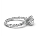 14K Solid Gold Moissanite Diamond Engagement Ring - Image 8