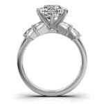14K Solid Gold Round Shape Moissanite Diamond Ring - Image 3