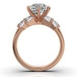 14K Solid Gold Round Shape Moissanite Diamond Ring - Image 7