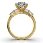 14K Solid Gold Round Shape Moissanite Diamond Ring - Image 8