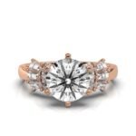14K Solid Gold Round Shape Moissanite Diamond Ring - Image 9