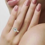18K Solid Gold Round Shape Moissanite Diamond Ring - Image 2