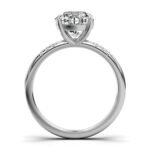 14K Solid Gold Round Shape Moissanite Diamond Engagement Ring - Image 3