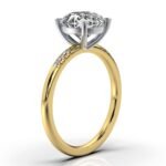 14K Solid Gold Round Shape Moissanite Diamond Engagement Ring - Image 7