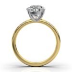 14K Solid Gold Round Shape Moissanite Diamond Engagement Ring - Image 9