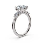 18K Solid Gold Solitaire Moissanite Diamond Engagement Ring - Image 3