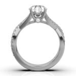 14K Solid Gold Solitaire Moissanite Diamond Ring - Image 8